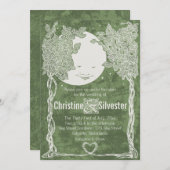 星の下の愛結婚は 招待状 (正面/裏面)