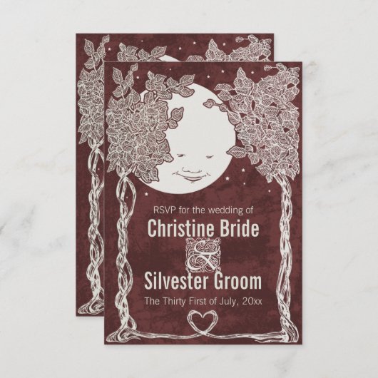 星の下の愛、3.5x5 RSVP (正面/裏面)