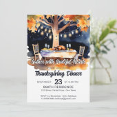 星の下の感謝祭のディナーガーデンテーブル 招待状 (スタンド正面)
