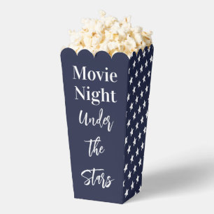 星の下の映画の夜ダークブルーとホワイト フェイバーボックス