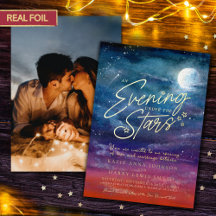 星の下の月の夕べ結婚の写真