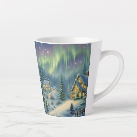 星の下の森の魔法のクリスマスナイト カフェラテマグ (右)