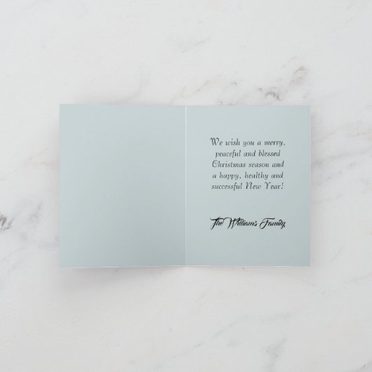 星の下の森の魔法のクリスマスナイト シーズンカード (内部)