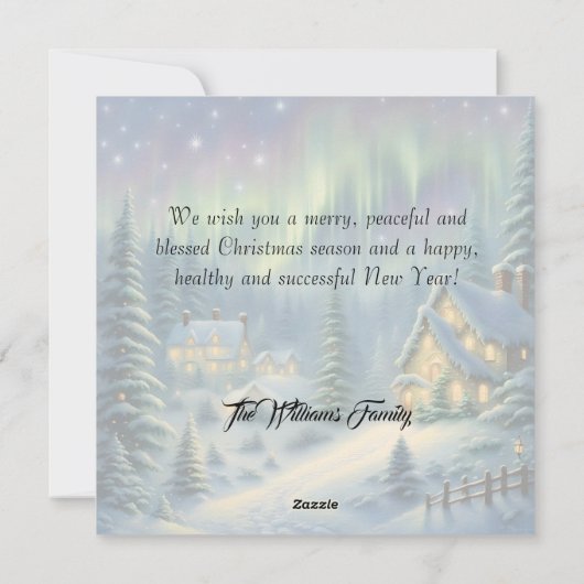 星の下の森の魔法のクリスマスナイト シーズンカード (裏面)