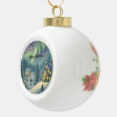 星の下の森の魔法のクリスマスナイト セラミックボールオーナメント (右)