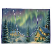 星の下の森の魔法のクリスマスナイト ラージペーパーバッグ (裏面)