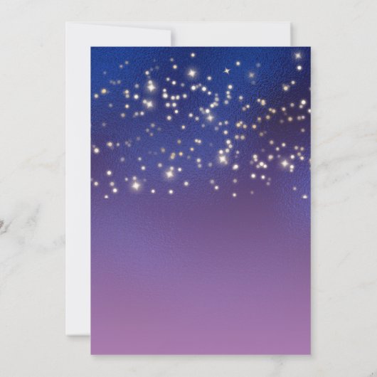 星の下の狼と月のシルエット 招待状 (裏面)