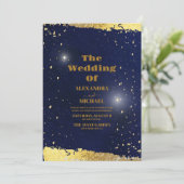 星の下の空の満月の結婚夜 招待状 (スタンド正面)
