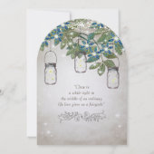 星の下の素朴でロマンチックなメイソンジャー 招待状 (裏面)