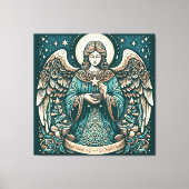 星の下の美しい天使 キャンバスプリント (正面)