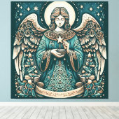 星の下の美しい天使 キャンバスプリント (インサイチュ (ウッドフロア))