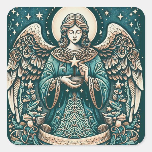 星の下の美しい天使 スクエアシール (正面)