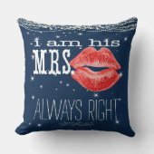 星の下の花嫁は常に右アクセントピロー クッション (正面)