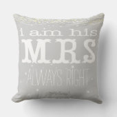 星の下の花嫁は常に右アクセントピロー クッション (正面)