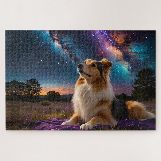 星の下の荒っぽい色 ジグソーパズル (横)