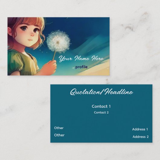 星の下の願い – 夢のアニメインスパイア 名刺 (正面/裏面)