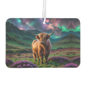 星の下の高地の牛 カーエアーフレッシュナー (裏面)