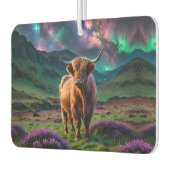 星の下の高地の牛 カーエアーフレッシュナー (左)