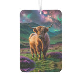 星の下の高地の牛 カーエアーフレッシュナー (裏面)