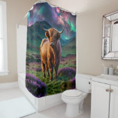 星の下の高地の牛 シャワーカーテン (インサイチュ)