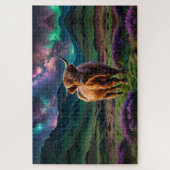 星の下の高地の牛 ジグソーパズル (縦)