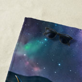 星の下の高地の牛 ビーチタオル (インサイチュ)