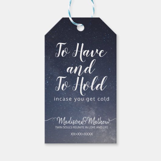 星の下結婚にラベル ギフトタグ (正面)