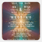 星の下：愛のお祝い スクエアシール (正面)