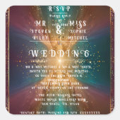 『星の下:愛のお祝い』 スクエアシール (正面)