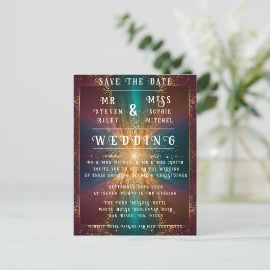 星の下:愛のお祝い ポストカード (スタンド正面)