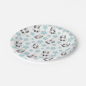 星の中でかわいいパンダクマ |ベビー ペーパープレート (アングル)