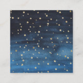 星の中で書,井戸を願う金ゴールド スクエア名刺 (裏面)