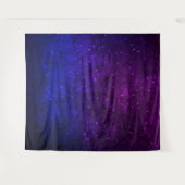 星の中で青と紫の銀河系 タペストリー (正面(横))