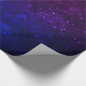 星の中で青と紫の銀河系 ラッピングペーパー (角)