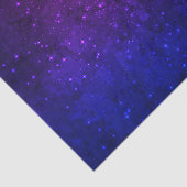 星の中で青と紫の銀河系 薄葉紙 (詳細)