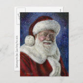 星の中のサンタ シーズンポストカード (正面/裏面)