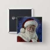 星の中のサンタ 缶バッジ (正面&裏面)
