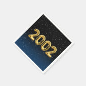 星の中のバースデーバルーン2002 スタンダードカクテルナプキン (角)