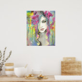 星の中の天空のヴィジョンポップ・アートのファンタジーアート ポスター (キッチン)