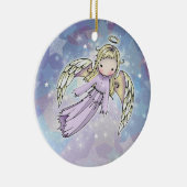 星の中の小さなラベンダーの天使のオーナメント セラミックオーナメント (右)