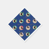 星の中の腫れパターンパーティーナプキン スタンダードカクテルナプキン (角)