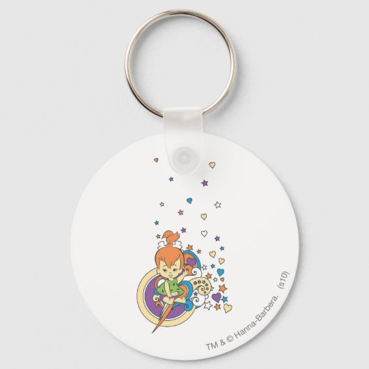 星の中の�小石 キーホルダー (正面)