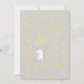 星の中性のバニー象の赤ちゃんシャワーを浴びる 招待状 (裏面)