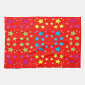 星の付いたティータオル キッチンタオル (横)