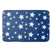 星の付いた美しい青いバスルーム・マット バスマット (正面)