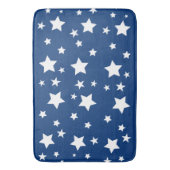 星の付いた美しい青いバスルーム・マット バスマット (正面縦)