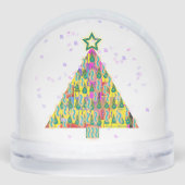 星の付いた飾られたクリスマスツリー (裏面)