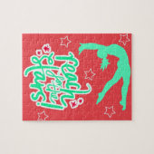 星の体操クリスマスカラーにリーチ ジグソーパズル (横)