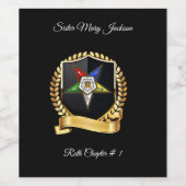 星の個人用設定 ワインラベル (シングルラベル)