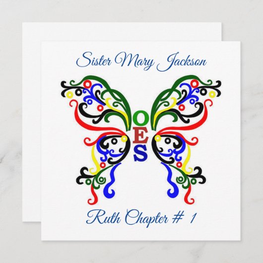 星の個人用設定 招待状 (正面/裏面)